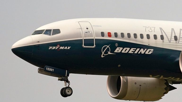 A Boeing 737 Max jet, piloted by Federal Aviation Administration...