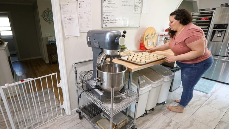 Tovar's kitchen includes professional equipment like a 24-quart commercial grade mixer.