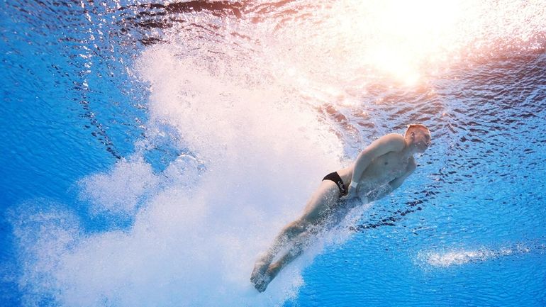 Andrew Capobianco of Team USA competes in the Men's 3m...