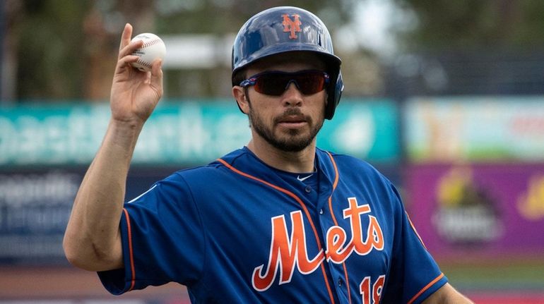 Mets catcher Travis d'Arnaud during a split-squad scrimmage on Feb....