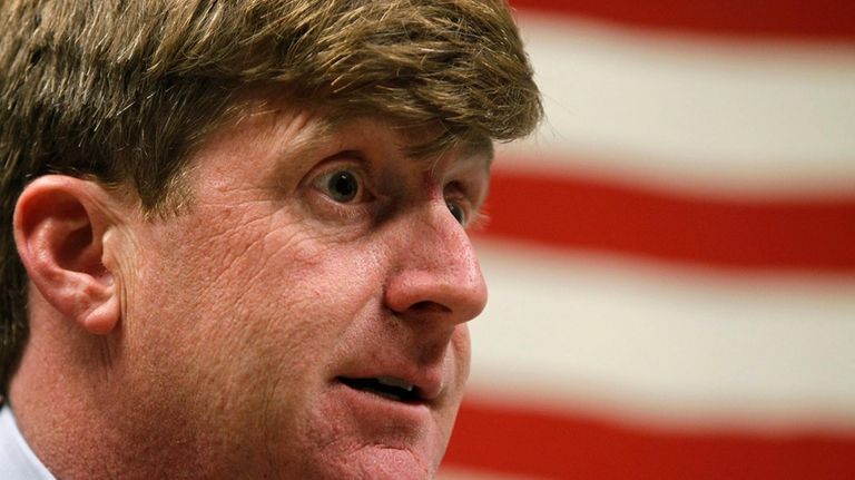 Former U.S. Rep. Patrick Kennedy, D-R.I., speaks with an Associated...