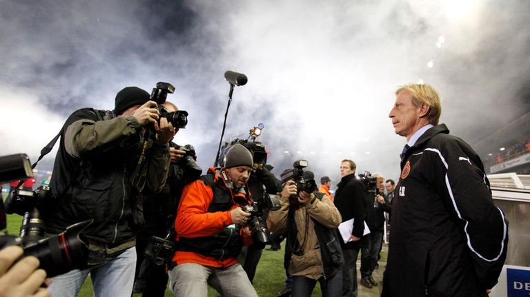 Club Brugge coach Christoph Daum during a national league soccer...