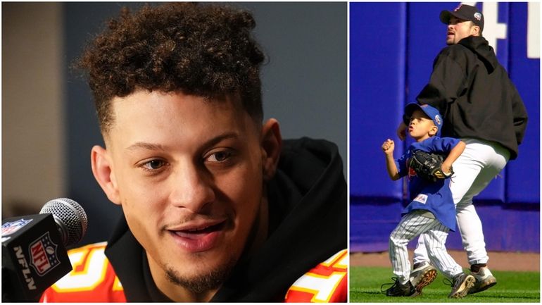 Kansas City quarterback Patrick Mahomes once spent afternoons shagging fly...