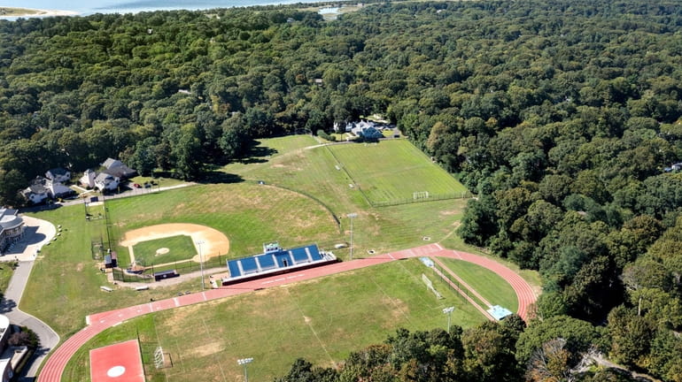 The athletic fields at the Stony Brook School seen in...