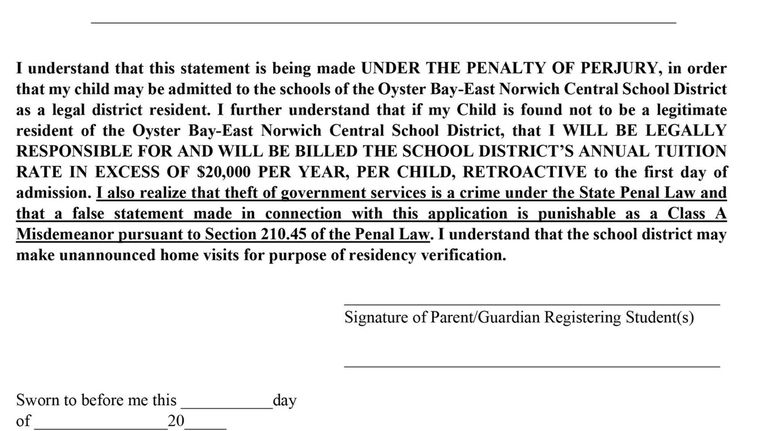 Parents and guardians in the Oyster Bay-East Norwich Central School District would...