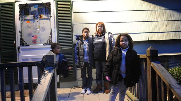 Gemma Jittansingh-Mayers with her three children John Paul, 6, (left),...