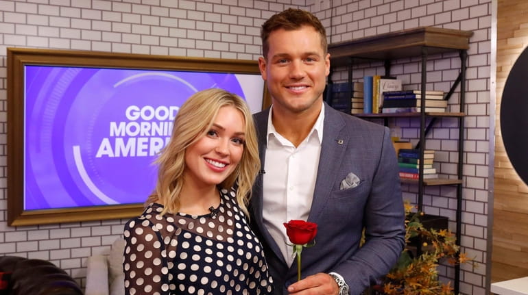 Colton Underwood and Cassie Randolph of ABC's "The Bachelor" appear...