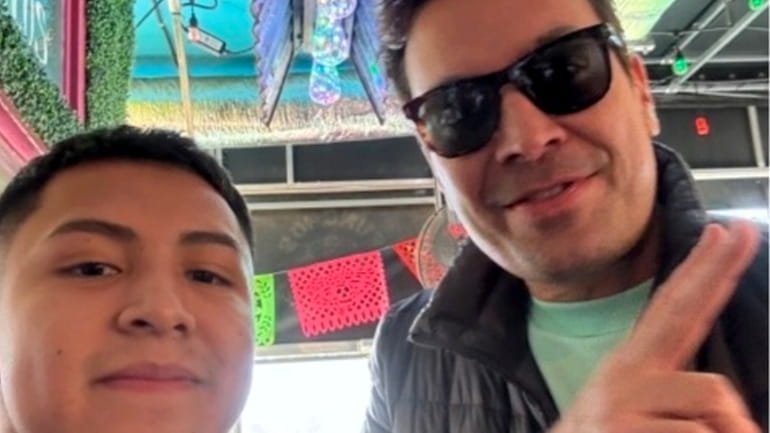 After dining at Funchos in Riverhead, Jimmy Fallon took a...