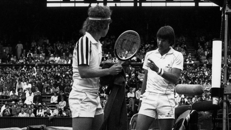 Jimmy Connors cautions fellow American John McEnroe on his bad...