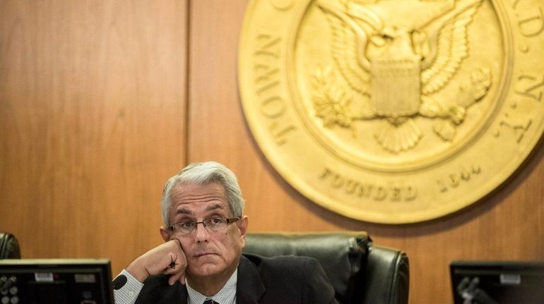 Hempstead Town Supervisor Anthony Santino holds a town board meeting...