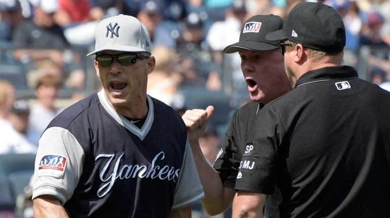 Joe Girardi ejected for arguing check-swing call - Newsday