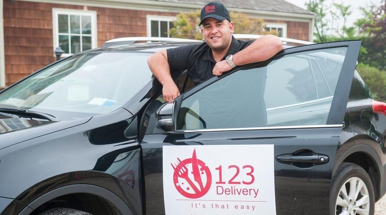 Mark Ripolone, owner of 123 Delivery, a new food delivery...