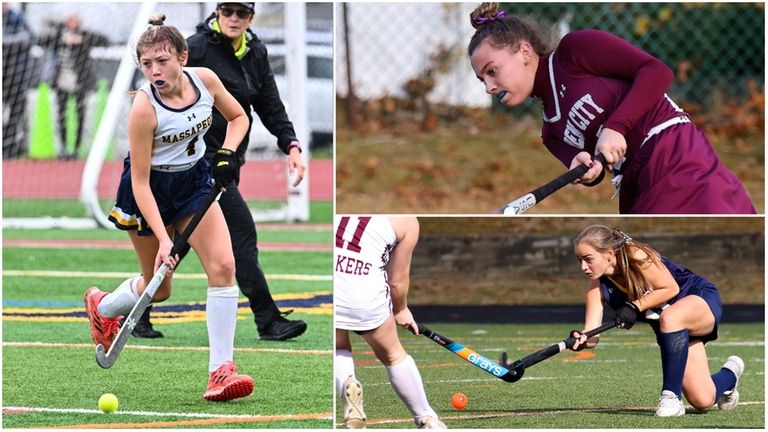 (Clockwise from left) Aliya Hassett of Massapequa, Arcangela Haffner of Garden City...