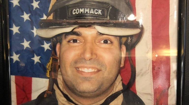 Christopher J. Raguso in his Commack Fire Department gear in...