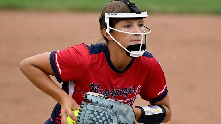 Massapequa’s Olivia Feldman tossed a two-hitter on Wednesday, July 24,...