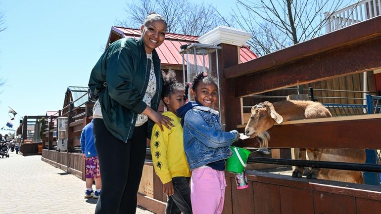 Sherry Bigby and her children, Sven and Kaely, enjoy a day...