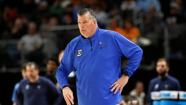 Creighton head coach Greg McDermott watches from the sideline during...