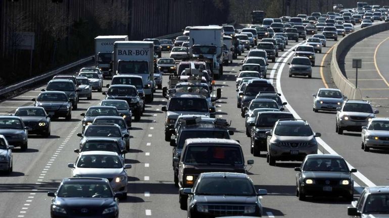 A file photo of traffic on the Long Island Expressway...