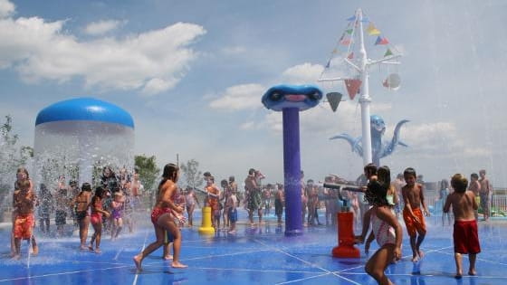 Venetian Shores in Lindenhurst features a sprinkler park and playground...