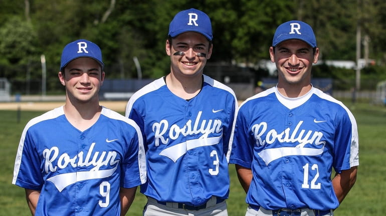 Roslyn baseball players, left to right, Daniel Rosman, salutatorian, Hayden...