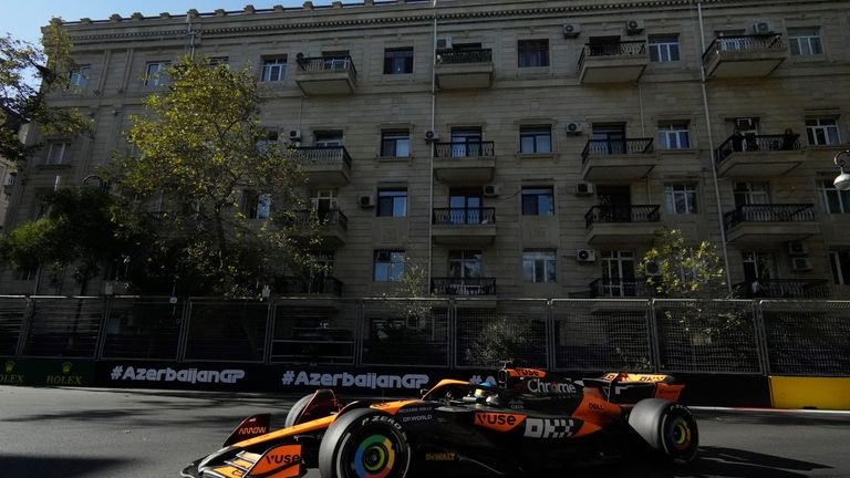 McLaren driver Oscar Piastri of Australia in action during a...