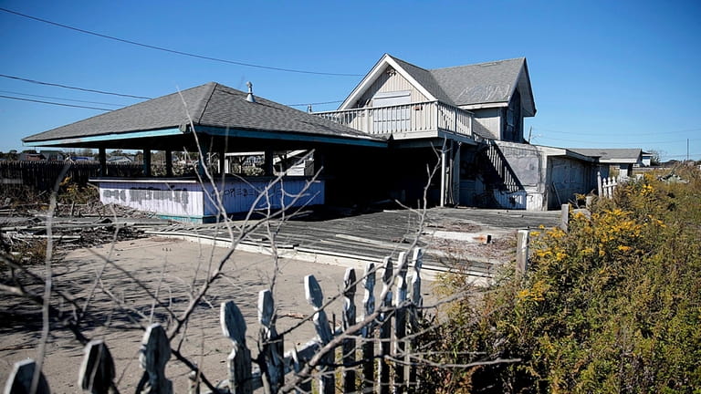 The shuttered Violet Cove restaurant in Mastic Beach, seen in 2016.