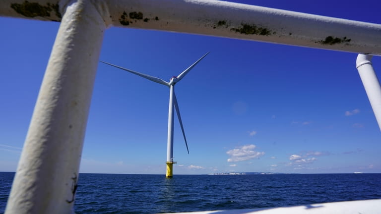A wind turbine, part of Kriegers Flak offshore wind farm,...