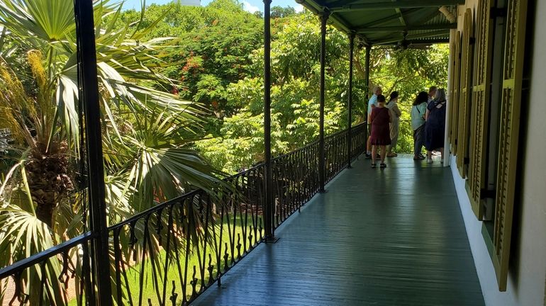 A second-floor balcony at the Hemingway Home & Museum in...