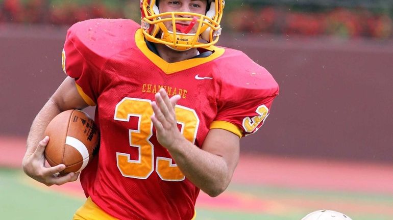 Chaminade's Robert Speranza Jr. takes off downfield for a big...