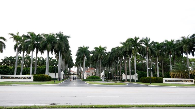 The main entrance of Trump International Golf Club is seen...