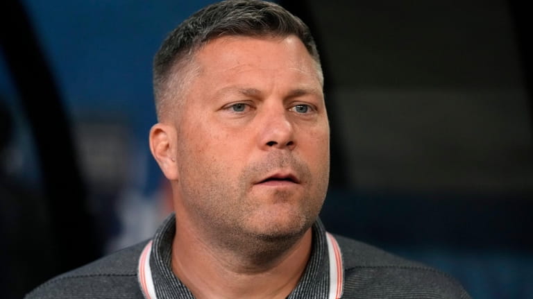 U.S. coach B.J. Callaghan watches before a CONCACAF Nations League...