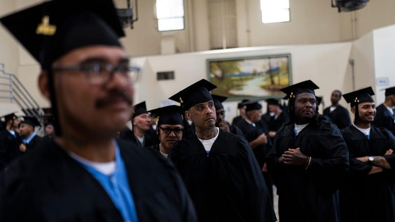 Incarcerated graduates, who finished various educational and vocational programs in...