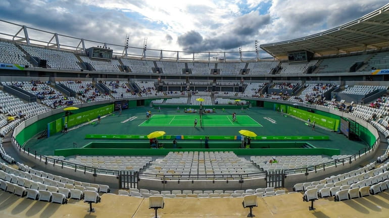 A general view of the main court of the Olympic...