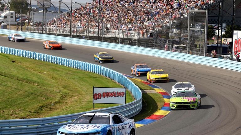 Ross Chastain (1) competes during a NASCAR Cup Series auto...