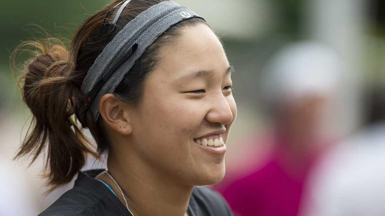MacArthur High School's Annie Park was all smiles after winning...