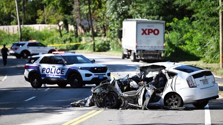 The driver of a Toyota Prius had to be cut...