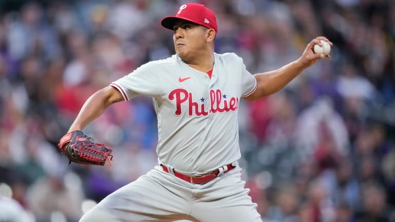 Suárez uneven in return, Phillies top Rockies 7-4 as Feltner exits after  liner to head - Newsday
