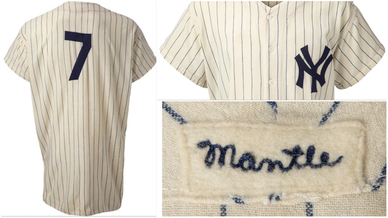 New York Yankees' game-worn Mickey Mantle autographed jersey could sell for  more than $1 million
