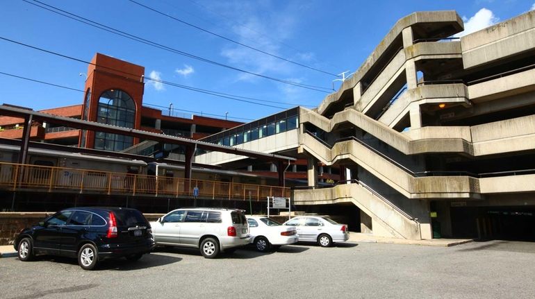 The Huntington Station Long Island Rail Road parking garage on...