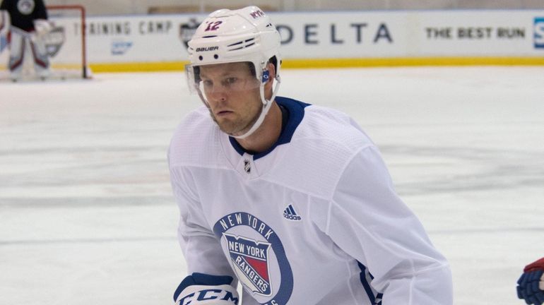 Kevin Shattenkirk at the Rangers first practice at the MSG facility...