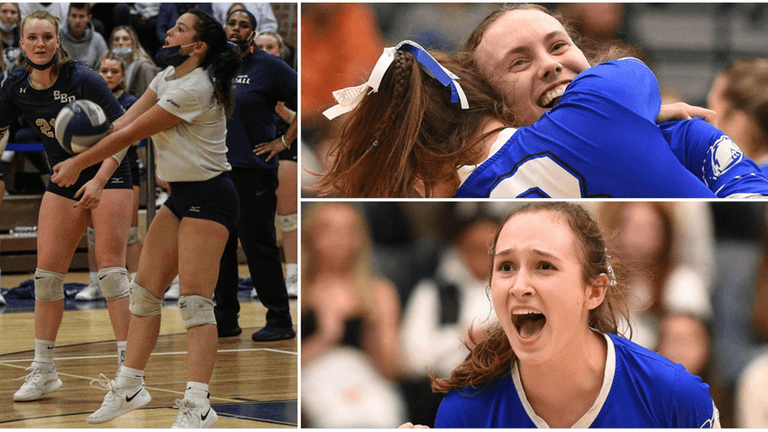 Clockwise from left, Renee McGowan of Bayport-Blue Point, Grace Miller and...