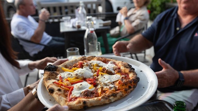 San Gennaro pizza at Brunetti on Main St. in Westhampton...