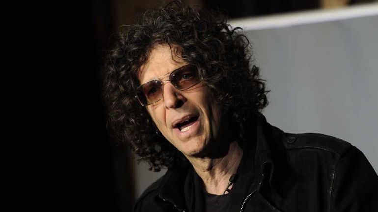 Radio talk show host Howard Stern speaks to the media...