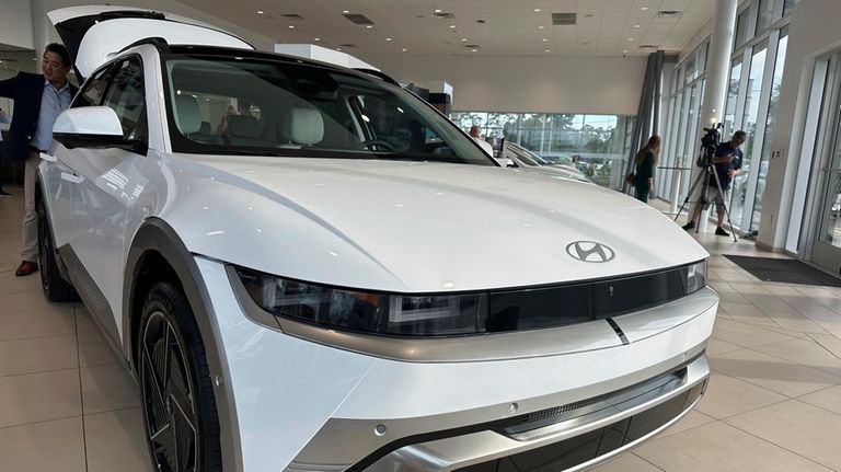 The 2025 model Hyundai Ioniq 5 electric SUV is seen...