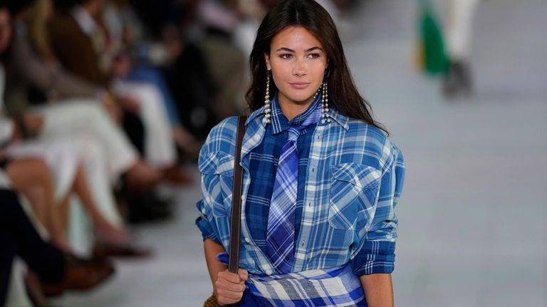 A model walks the runway during the Ralph Lauren Spring/Summer...