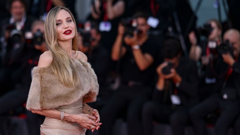 Angelina Jolie poses for photographers upon arrival for the premiere...