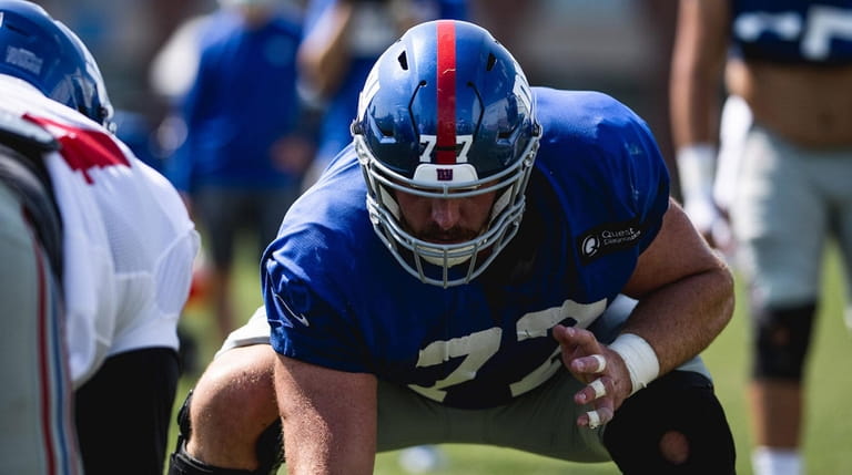 Spencer Pulley at Giants training camp on Aug. 17, 2020.