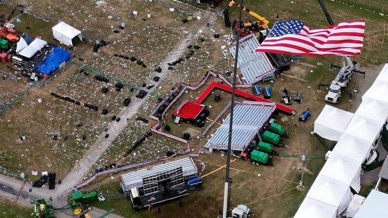 The Butler Farm Show, site of a campaign rally for...