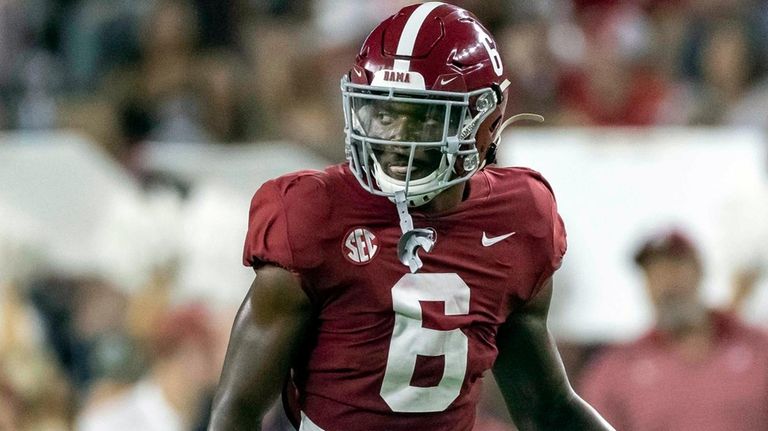 Alabama defensive back Khyree Jackson (6) during the first half...