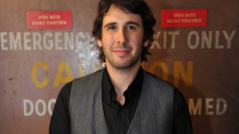 Josh Groban, host of "Rising Star," after his performance at...